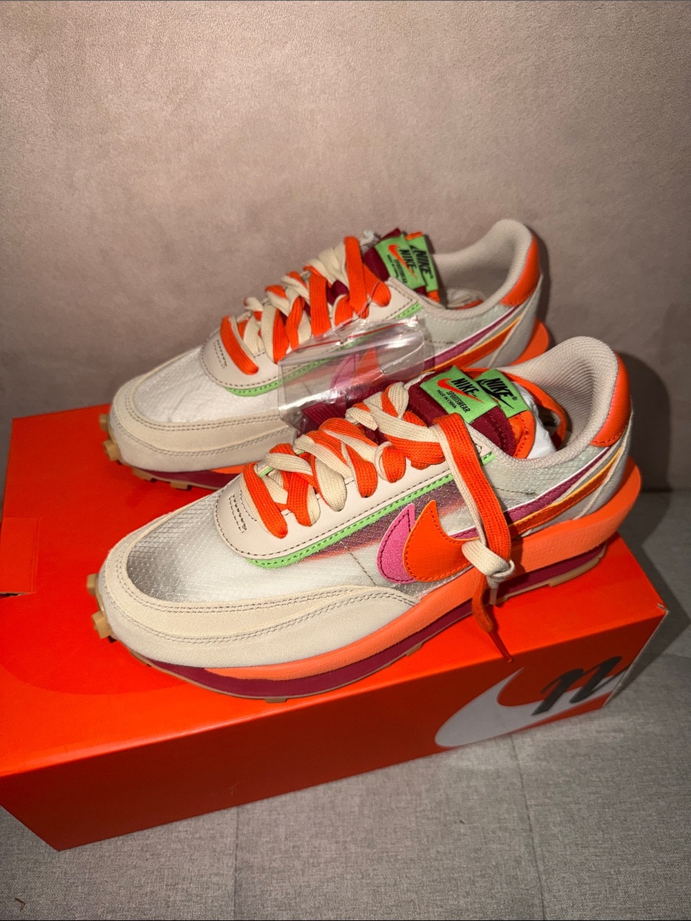 Nike Cream, Orange & Pink Retro Runner